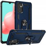 Wholesale Tech Armor Ring Stand Grip Case with Metal Plate for Samsung Galaxy A02S (Navy Blue)